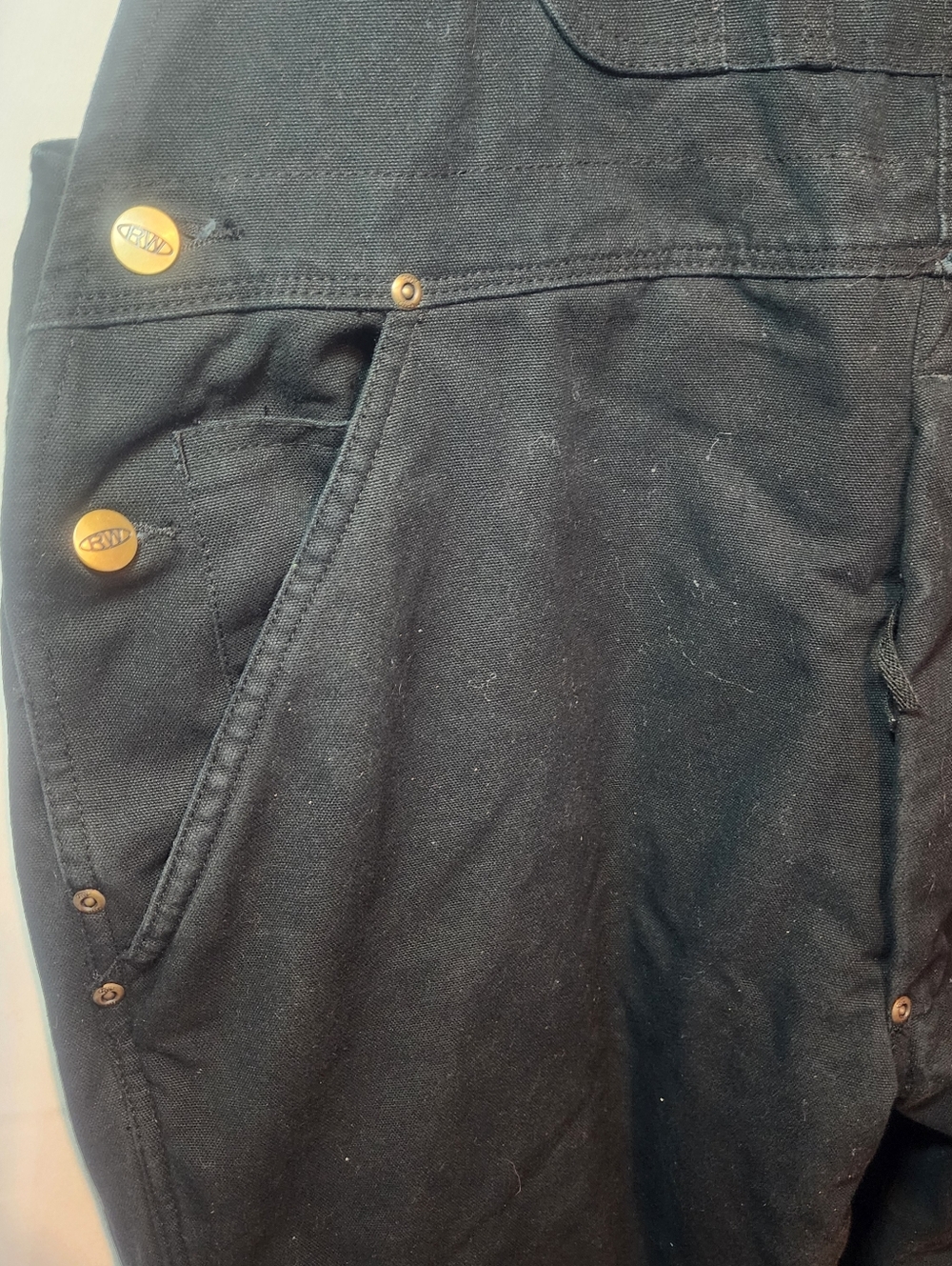 Rugged Wear Mens Insulated Winter Bib Overalls Black Sz Medium (G) - Picture 6 of 10